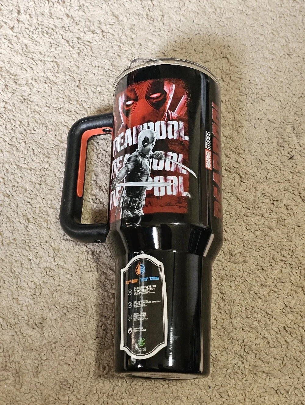 Marvel Deadpool & Wolverine Stainless Steel Tumbler Double Wall Insulated 40 Oz